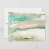 水彩グリーンのモダンなハッピーホリデーズ写真 シーズンカード (裏面)