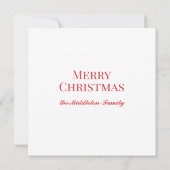 水彩グリーンのリースに赤のギンガムリボン ノートカード (裏面)