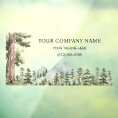 水彩グリーンの森カスタマイズビジネス ウィンドウサイン (シート3)