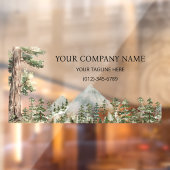 水彩グリーンの森 - オーダーメイドビジネス ウィンドウサイン (シート2)