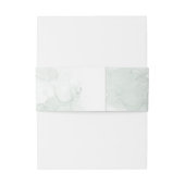 水彩グリーンの葉の結婚式 招待状ベリーバンド (裏面例)