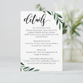 水彩グリーンウェディングの詳細 エンクロージャーカード (スタンド正面)