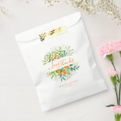 水彩グリーンオレンジ緑の愛と感謝してい フェイバーバッグ (封をした状態)