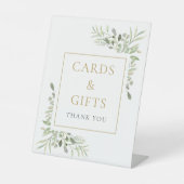 水彩グリーンカード＆ギフト 台座サイン (正面)