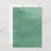 水彩グリーンガーデンプラントフローラベビーシャワー 招待状 (裏面)