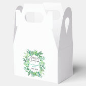 : 水彩グリーングラス - 祝祭的なクリスマスパーティー フェイバーボックス (オープン)