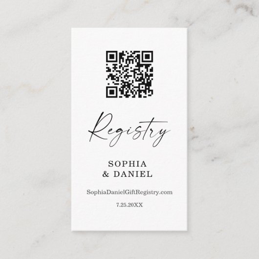 水彩グリーンゴールド ブライダルショーレジストリーカード エンクロージャーカード (正面)