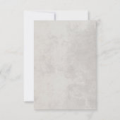 水彩グリーンサボテンストーン グレー ウェディング RSVP (裏面)