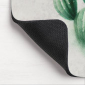 水彩グリーンサボテン南西 マウスパッド (コーナー)