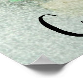 水彩グリーンサボテン愛好家 ポスター (角)