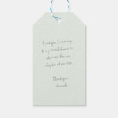 水彩グリーンストライプラベル ギフトタグ (裏面)