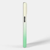 水彩グリーンティール（緑がかった色）赤トロピカルリーフモノグラム Case-Mate iPhoneケース (裏面 / 右)