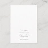 水彩グリーンネックレスジュエリーディスプレイカード 名刺 (裏面)