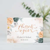 水彩グリーンバラサンキューカード サンキューカード (スタンド正面)