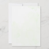 水彩グリーンバラベビーシャワー 招待状 (裏面)