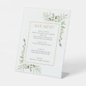 水彩グリーンバー メニュー 台座サイン (正面)