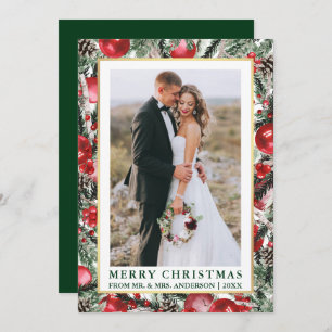 水彩グリーンパインズオーナメント新着 シーズンカード