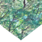 水彩グリーンフォレストパターン ショートテーブルランナー (コーナー)