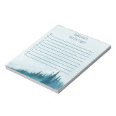 水彩グリーンフォレストブルー ノートパッド (回転)