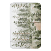 水彩グリーンフォレストランドスケープ バスマット (正面縦)