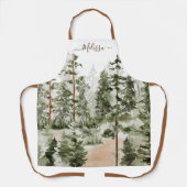 水彩グリーンフォレスト エプロン (正面)