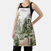 水彩グリーンフォレスト エプロン (インサイチュ)