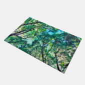 水彩グリーンフォレスト ドアマット (アングル)