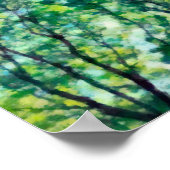 水彩グリーンフォレスト ポスター (角)