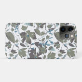 水彩グリーンブルークレマチスつる植物花パター Case-Mate iPhoneケース (裏面(横))