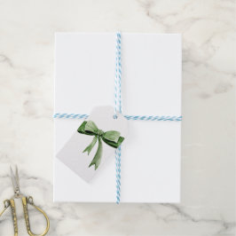 水彩グリーンボウ ギフトタグ