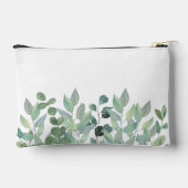 水彩グリーンユーカリの枝 アクセサリーポーチ (裏面)