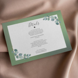 水彩グリーンユーカリの詳細 エンクロージャーカード