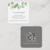 水彩グリーンユーカリ名刺 エンクロージャーカード (正面/裏面)