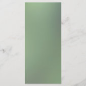 水彩グリーンユーカリ結婚のメニュー メニュー (裏面)