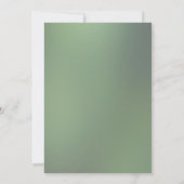 水彩グリーンユーカリ表番号 招待状 (裏面)