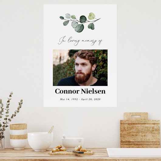 水彩グリーンライフセレブレーション フォトサイン ポスター (キッチン)