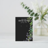 水彩グリーンラベンダーイヤリングディスプレイカード 名刺 (スタンド正面)