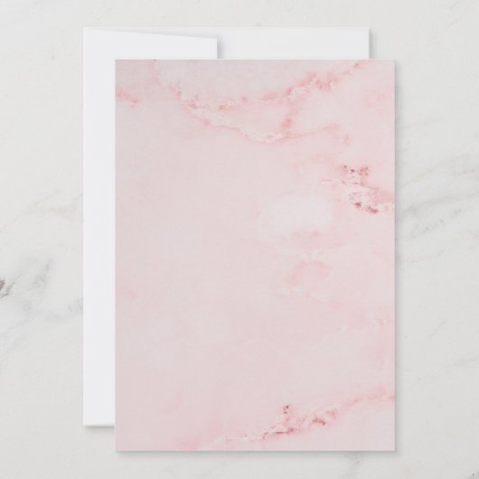 水彩グリーンリーピンクバプテスマ《キリスト教》洗礼式や命名式 招待状 (裏面)