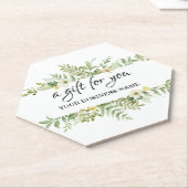 水彩グリーンリーフサロン ペーパーコースター (アングル)