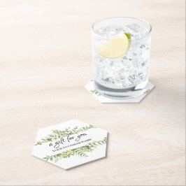 水彩グリーンリーフサロン ペーパーコースター