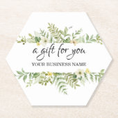 水彩グリーンリーフサロン ペーパーコースター (正面)