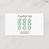 水彩グリーンリーフサロン ロイヤリティカード (裏面)