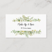 水彩グリーンリーフサロン 予約カード (裏面)