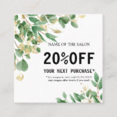 水彩グリーンリーフサロン 割引カード (正面)