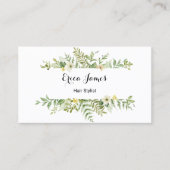 水彩グリーンリーフサロン 名刺 (正面)