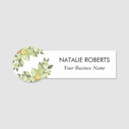 水彩グリーンリーフサロン 名札