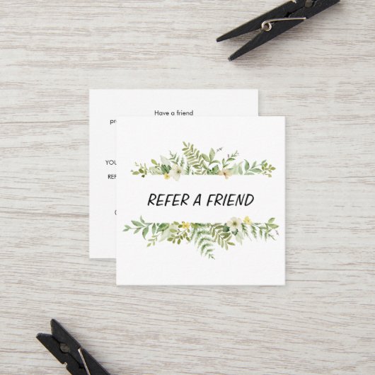 水彩グリーンリーフサロン 紹介カード (正面/裏面インサイチュ)