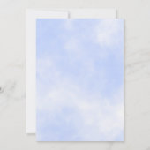 水彩グリーンリーブルーベビーシャワー |振りかける 招待状 (裏面)