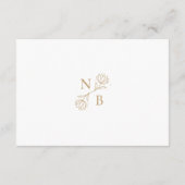 水彩グリーンリー金ゴールド結婚クリスマス詳細 エンクロージャーカード (裏面)