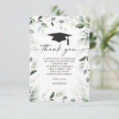 水彩グリーン卒業ありがとうございました写真 招待状 (スタンド正面)